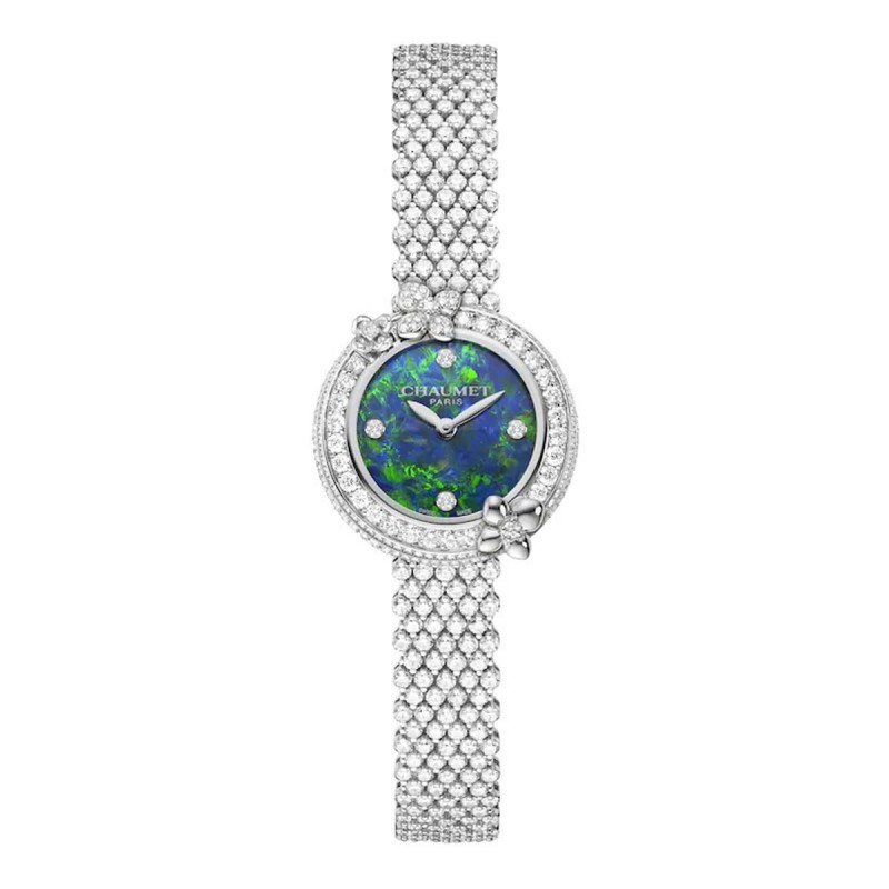 Montre Hortensia Eden-Opale D'Australie-Or Blanc Montre Hortensia Eden-Opale D'Australie-Or Blanc