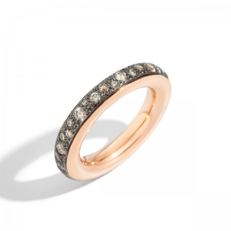 BAGUE ICONICA EN OR ROSE ET PAVAGE DE DIAMANTS