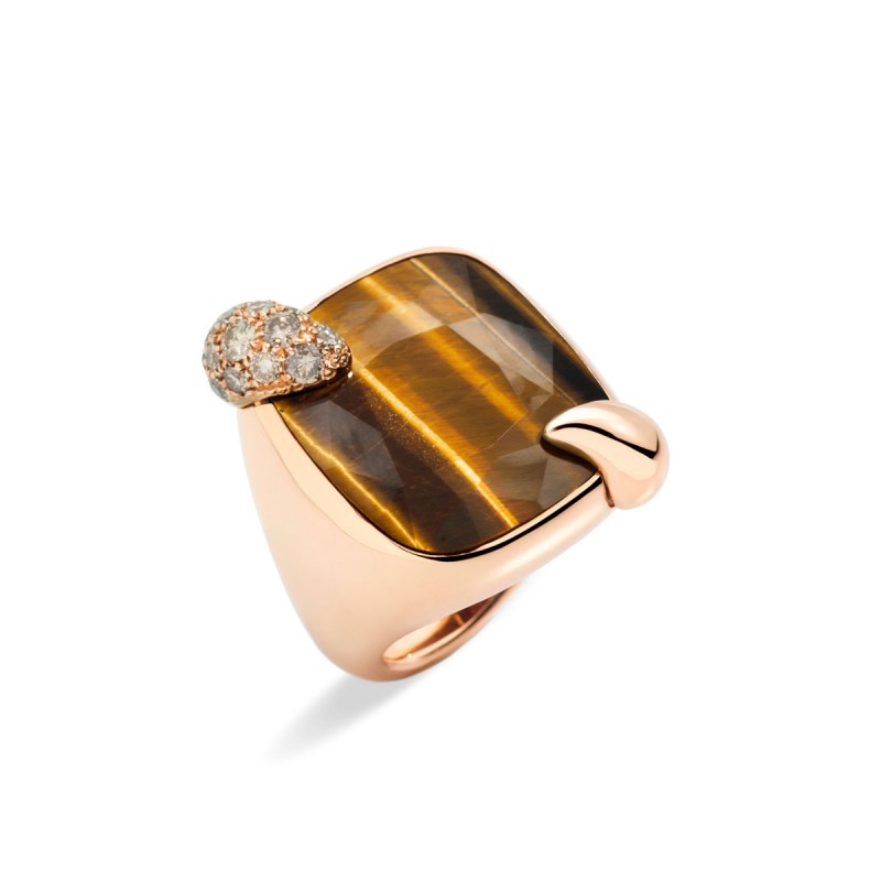 bague Pomellato avec quartz œil-de-tigre