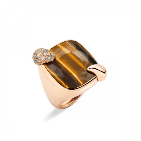 bague Pomellato avec quartz œil-de-tigre