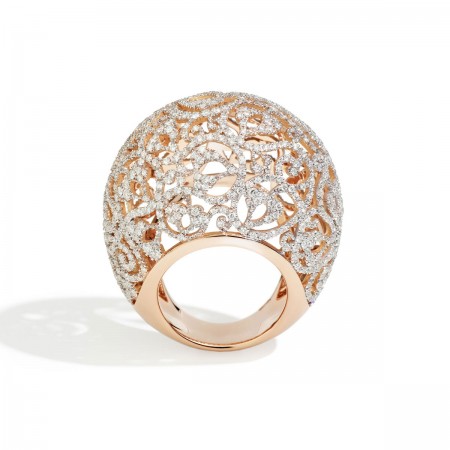 Bague Pomellato brillant et Rhodié avec Diamants