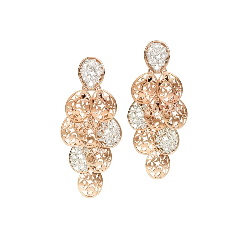 Boucles D'oreilles ARABESQUE - OR ROSE - RHODOID - Pomellato