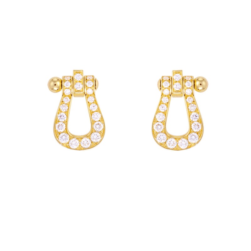 Force 10 moyen modèle en or jaune et diamants blancs FRED Force 10 moyen modèle en or jaune et diamants blancs FRED