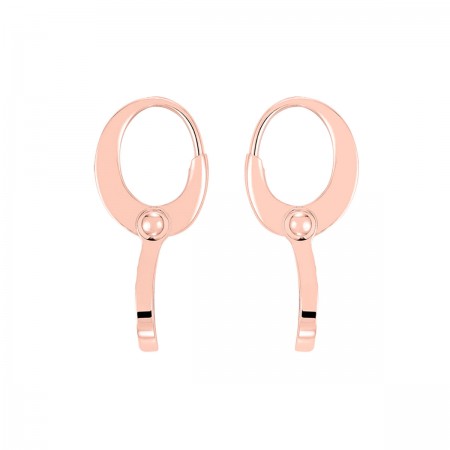 Boucles d'oreilles Force 10 en or rose pavées de diamants FRED