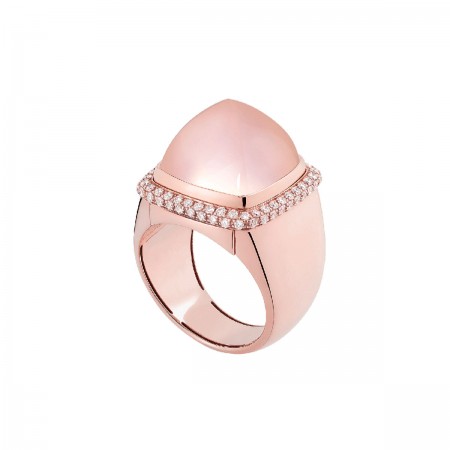 Bague FRED quartz rose et or rose