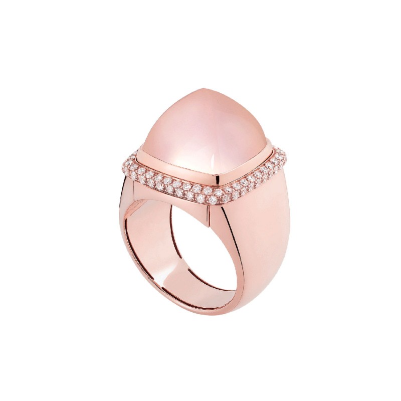 Bague FRED quartz rose et or rose Bague FRED quartz rose et or rose