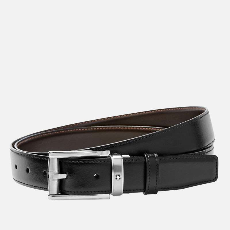 Ceinture affaires reversible noire marron Montblanc Couleur des pierres Noir Marron