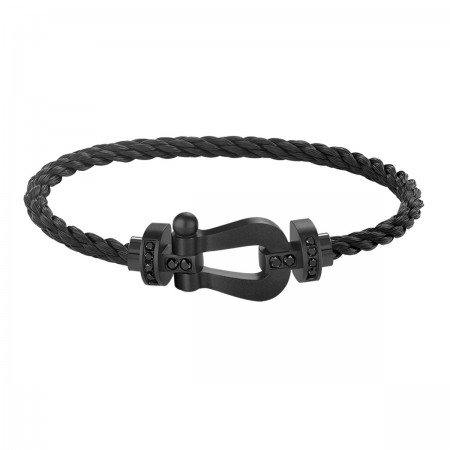 BRACELET GRAND MODÈLE TITANE NOIR FRED