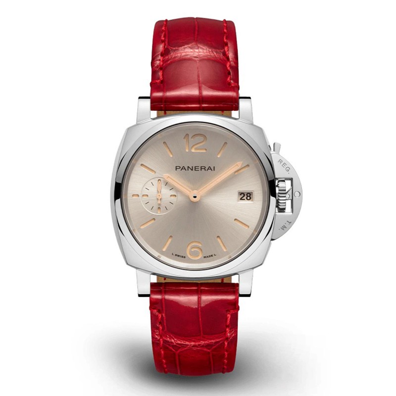 Montre femme Panerai - bracelet rouge