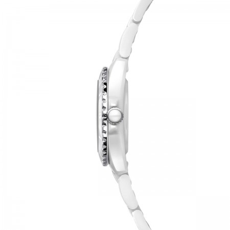 Montre J12 Phantom Calibre 12.1, 38 mm - Céramique haute résistance blanche et acier - CHANEL - Vue de profil