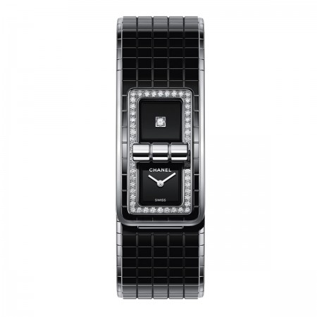 Montre CODE COCO - Céramique haute résistance et acier, diamants - CHANEL - Vue par défaut - voir la version taille standard