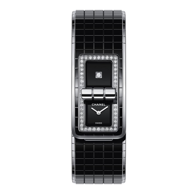 Montre CODE COCO - Céramique haute résistance et acier, diamants - CHANEL - Vue par défaut - voir la version taille standard