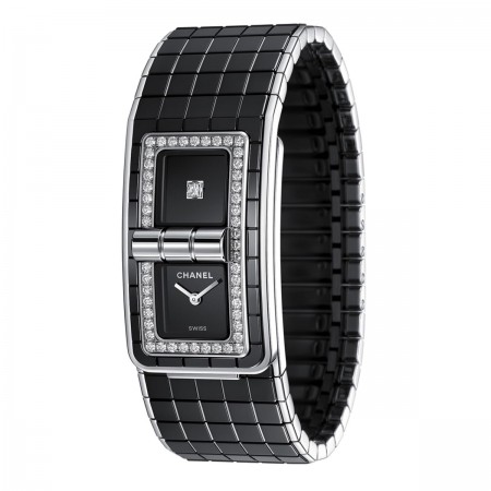 Montre CODE COCO - Céramique haute résistance et acier, diamants - CHANEL - Vue par défaut - voir la version taille standard