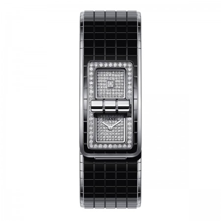Montre CODE COCO - Acier, céramique haute résistance et diamants - CHANEL - Vue par défaut - voir la version taille réelle