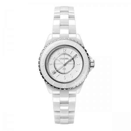 Montre J12 Phantom, 33 mm - Céramique haute résistance blanche et acier - CHANEL - voir la version taille réelle