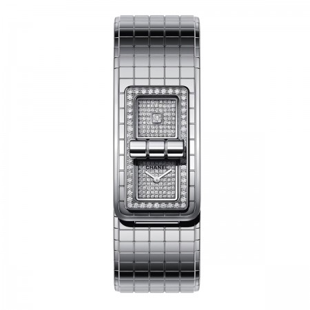 Montre CODE COCO - Acier et diamants - CHANEL - Vue par défaut - voir la version taille réelle
