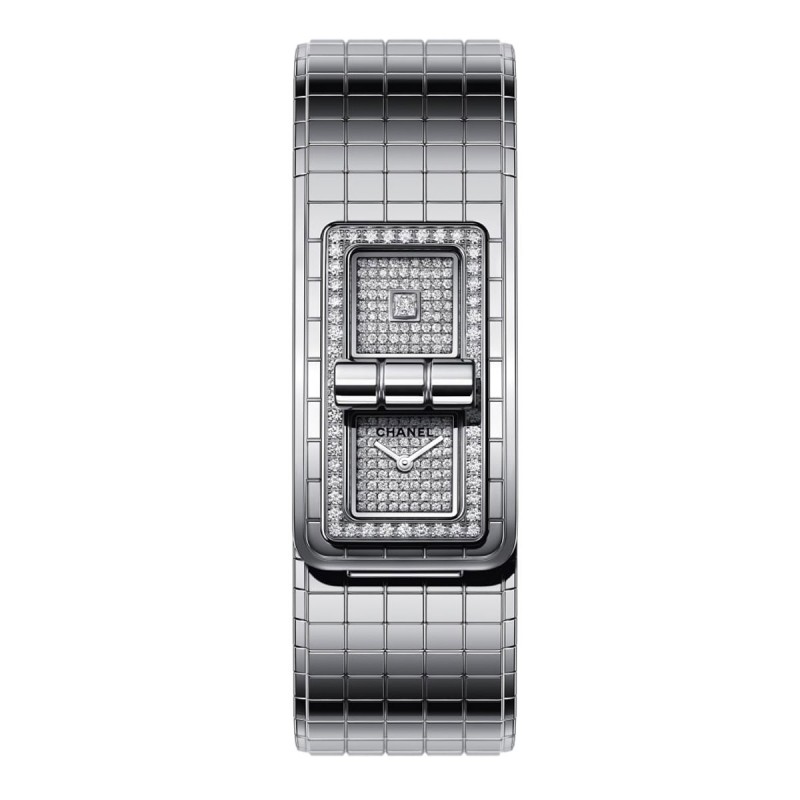 Montre CODE COCO - Acier et diamants - CHANEL - Vue par défaut - voir la version taille réelle