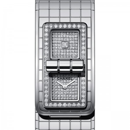 Montre CODE COCO - Acier et diamants - CHANEL - Vue par défaut - voir la version taille standard